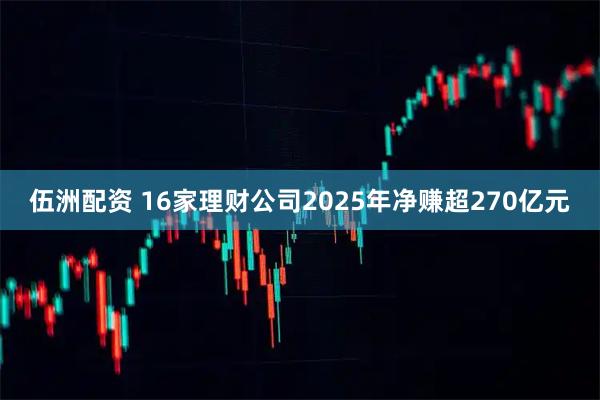 伍洲配资 16家理财公司2025年净赚超270亿元
